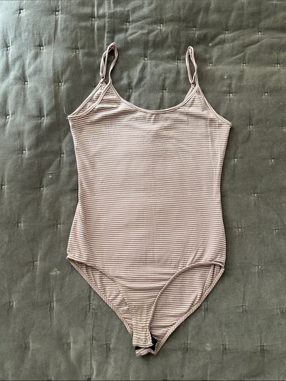 Striped Pink Bodysuit Top